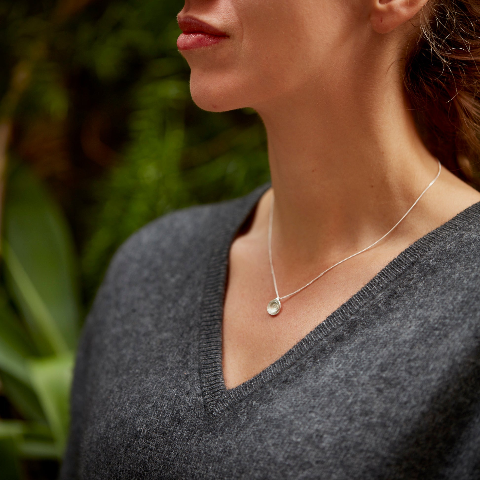 Colar Snail Fragment Micro prateado | Tania Gil Jewelry