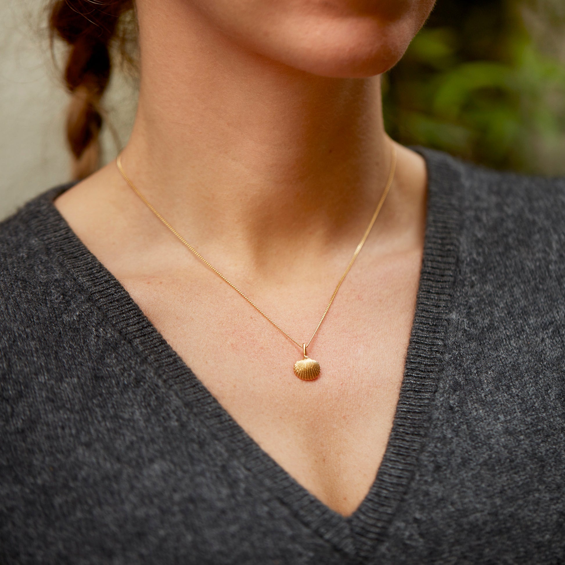 Colar Cardiidae Micro dourado | Tania Gil Jewelry