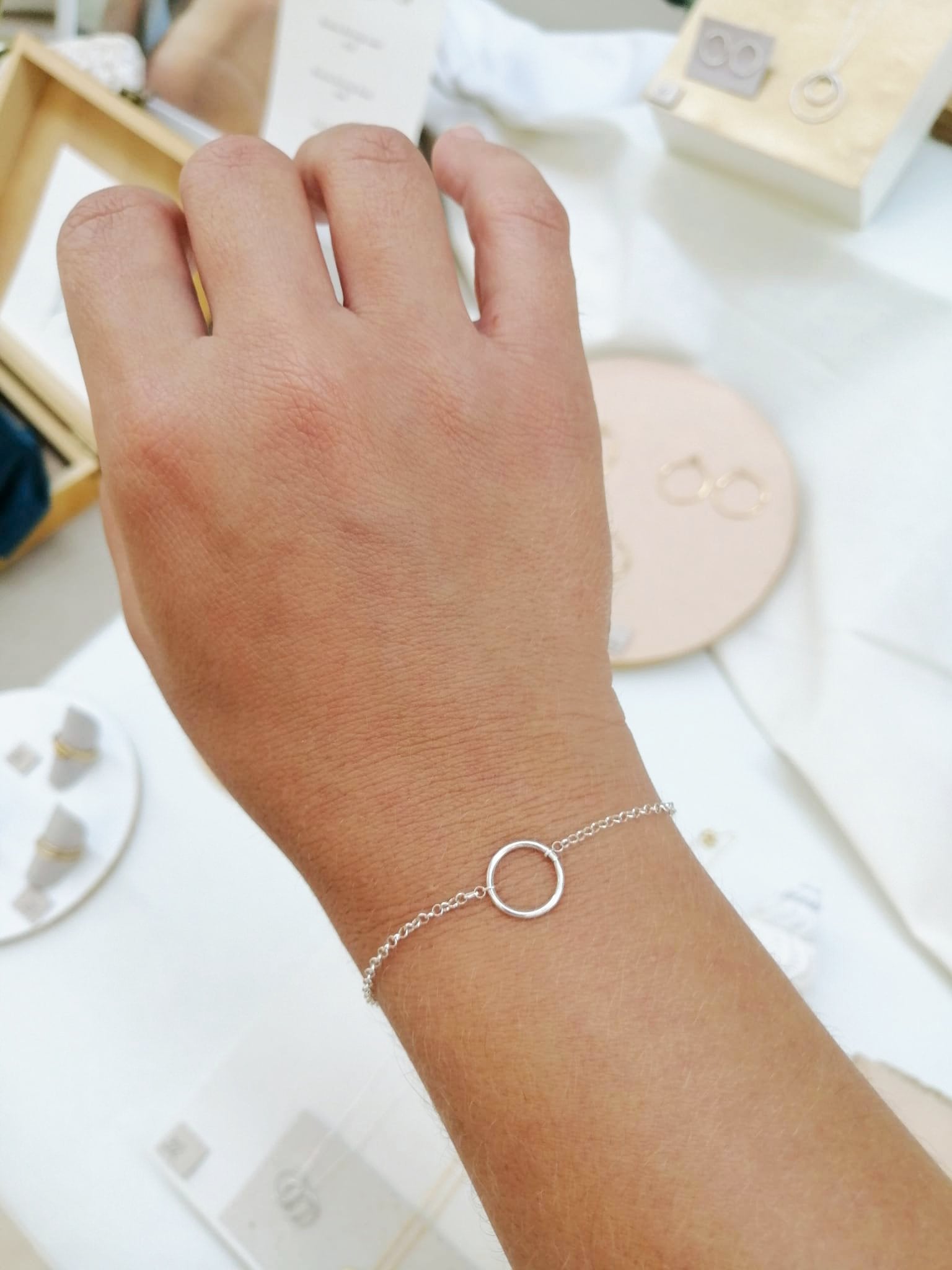 Pulseira Leve Argola prateada | Eva Sal