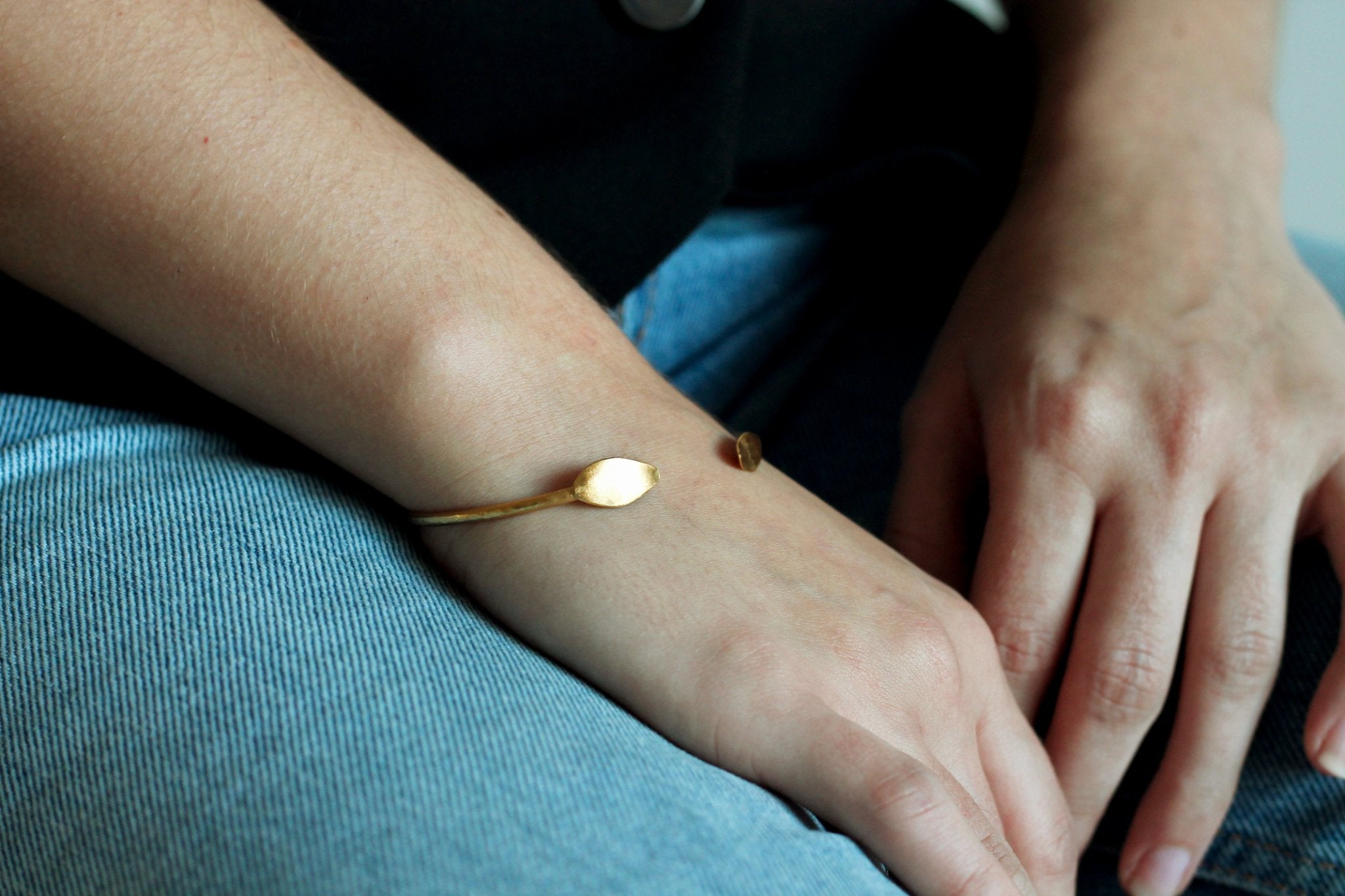 Pulseira Oliva Folha dourada | Eva Sal