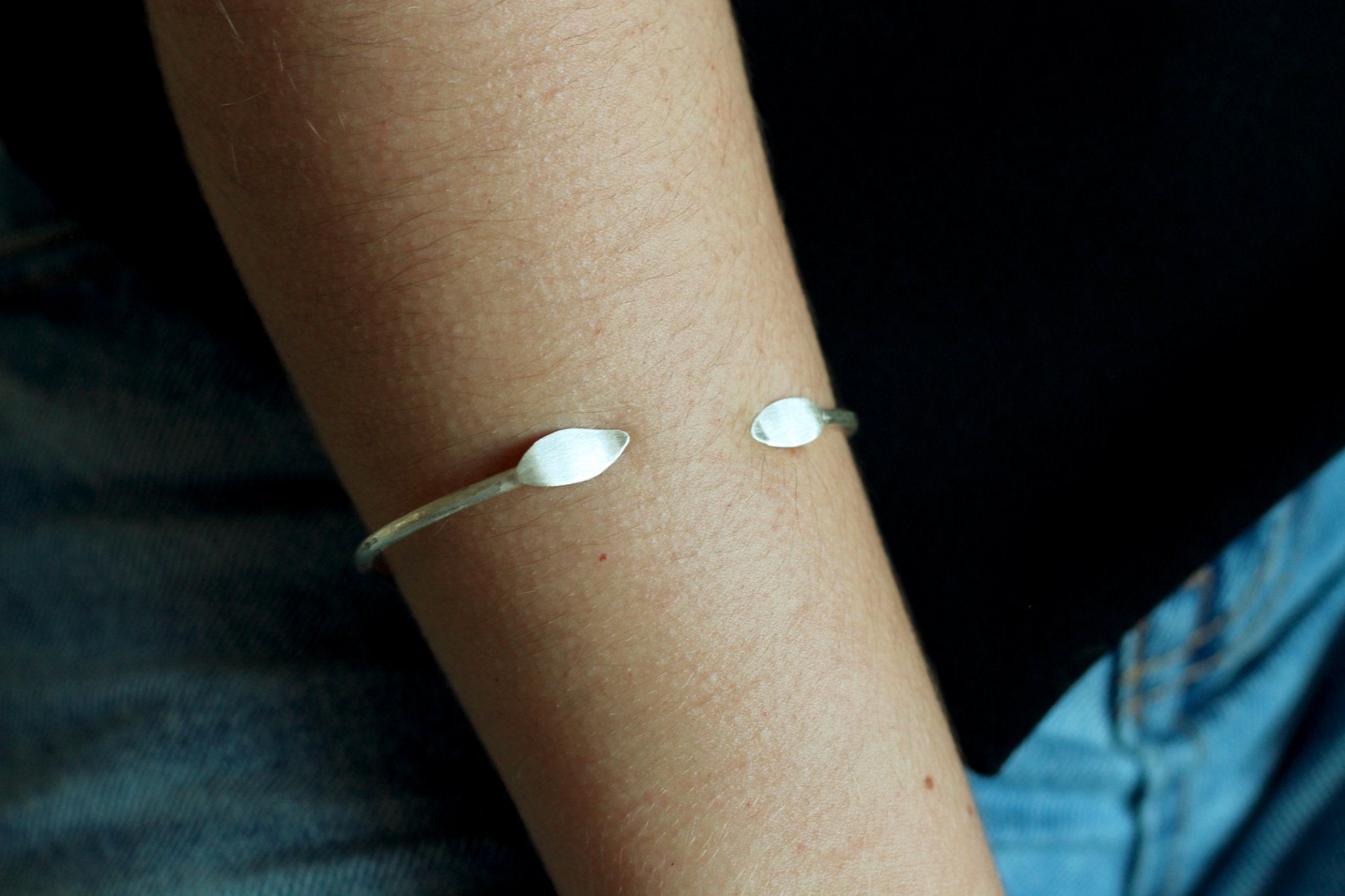 Pulseira Oliva Folha prateada | Eva Sal