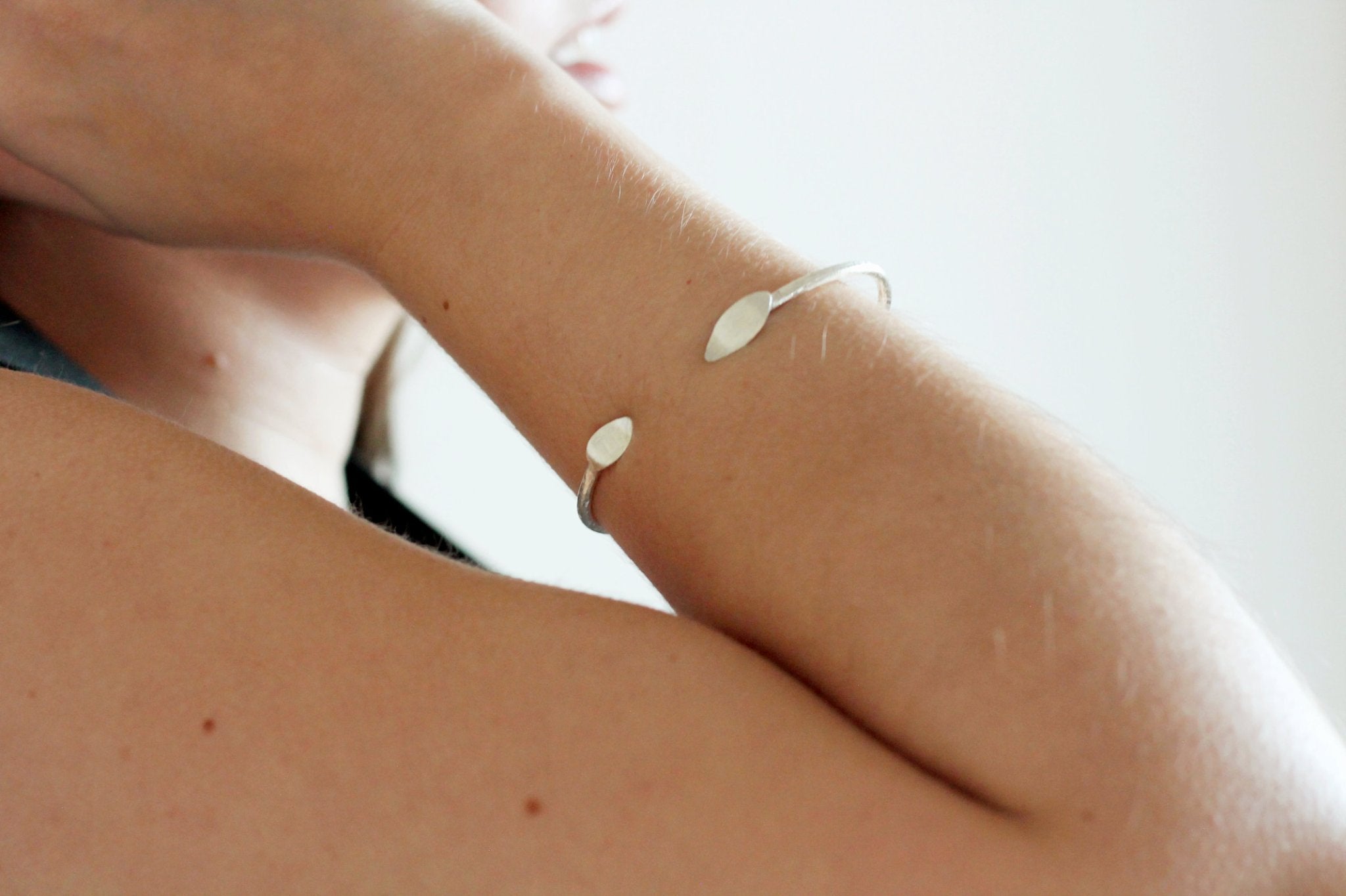 Pulseira Oliva Folha prateada | Eva Sal