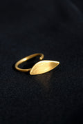 Anel Oliva Folha pequeno dourado | Eva Sal