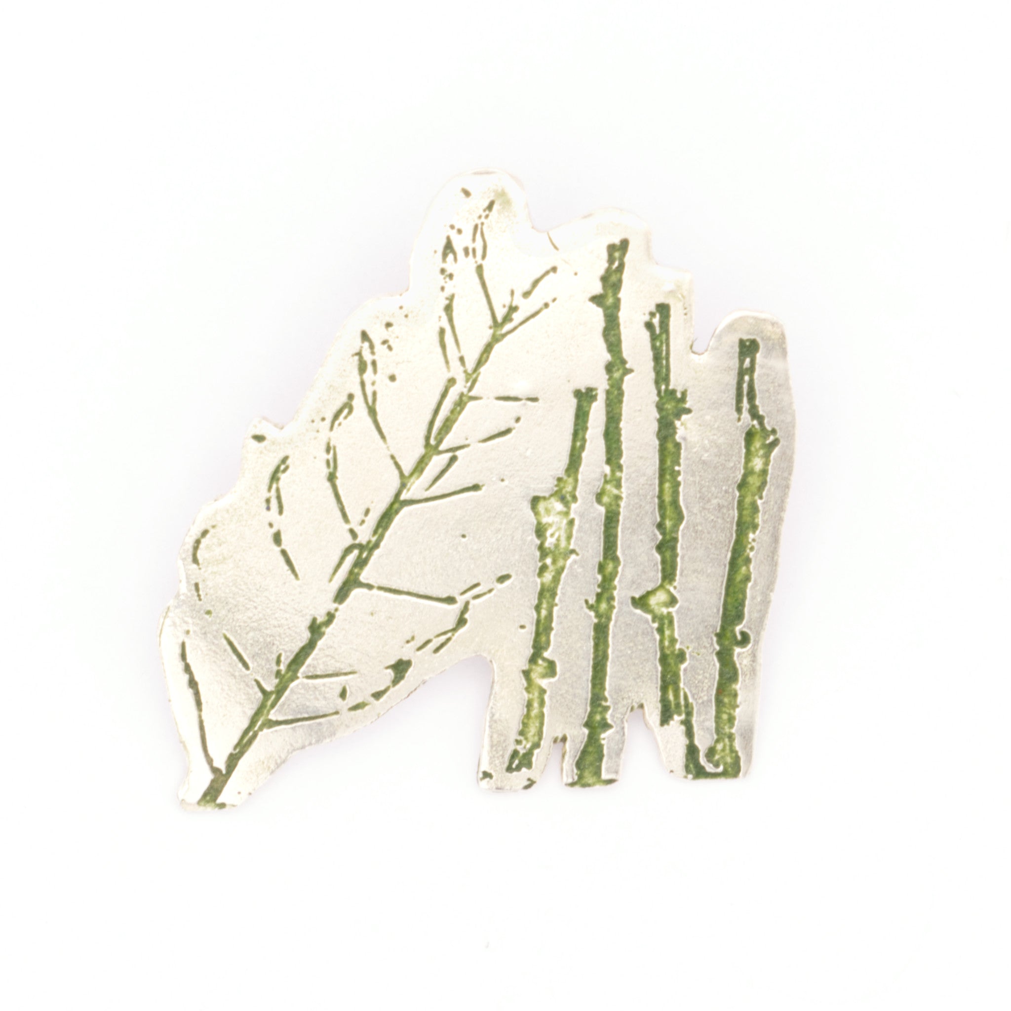 Pin Vestígios da Memória gravura 2 verde | Inês Almeida