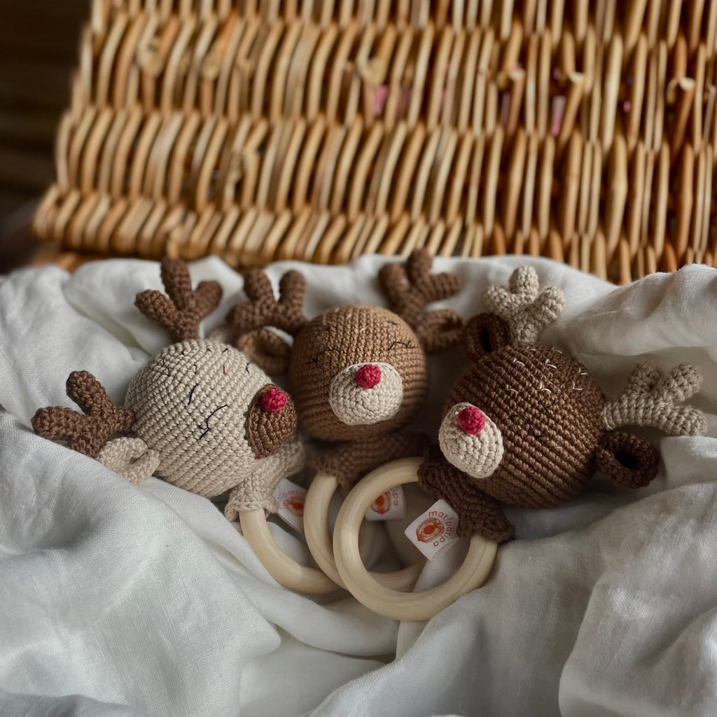 Mordedor Rena Rita chocolate Amigurumi | Matipatipa