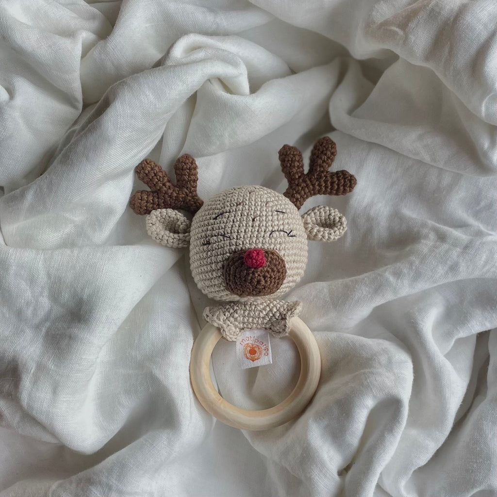 Mordedor Rena Rita marzipan Amigurumi | Matipatipa