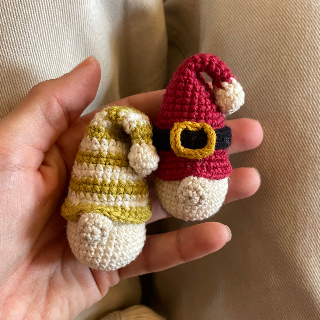 Enfeite de Natal Gnomo Pai Natal Amigurumi | Matipatipa