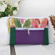 Bolsa de mão padrão textura, tela verde escuro e roxo | Joana Candeias