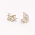 Brincos Origami grande prateados | JDS