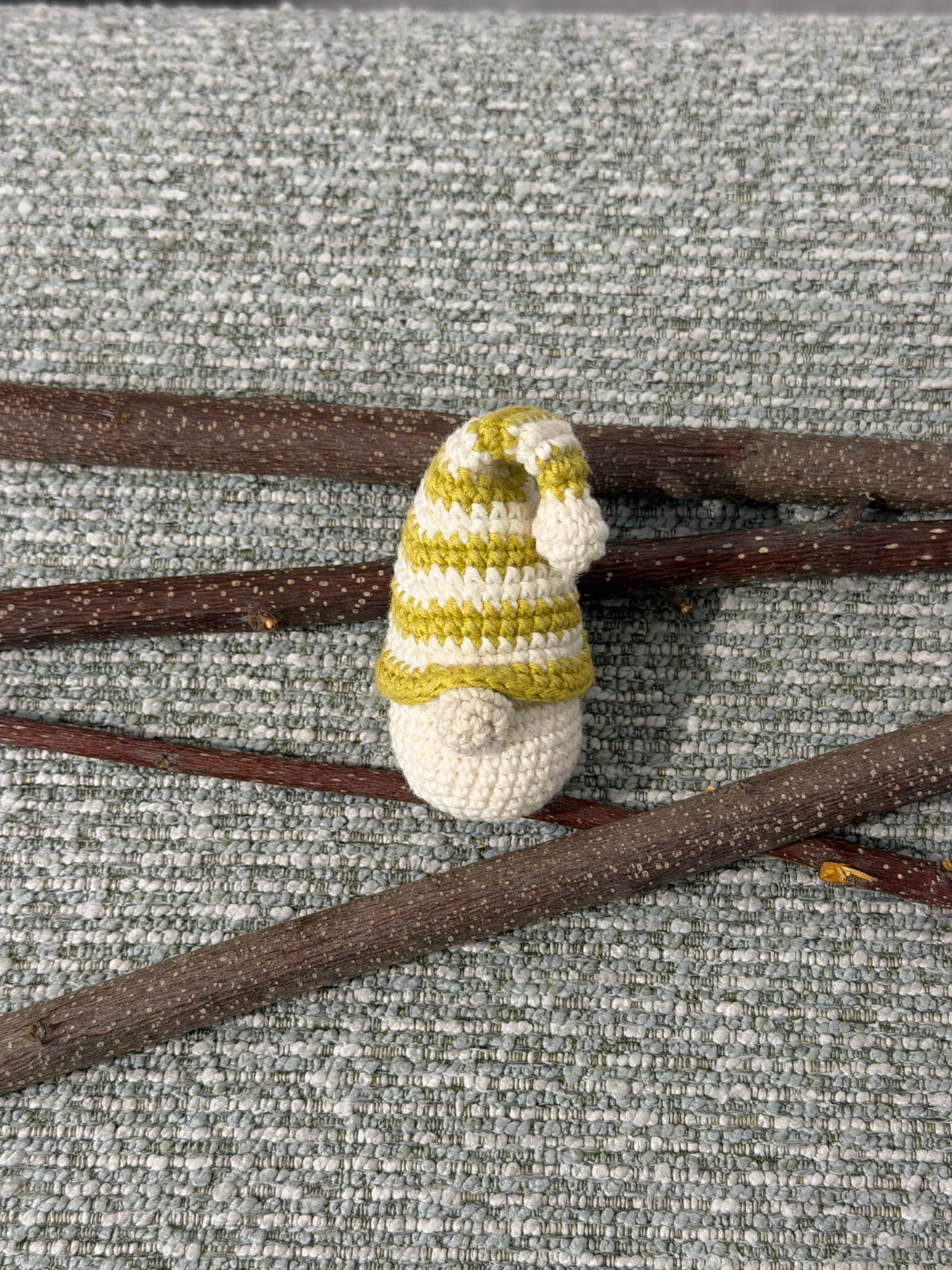 Enfeite de Natal Gnomo verde Amigurumi | Matipatipa