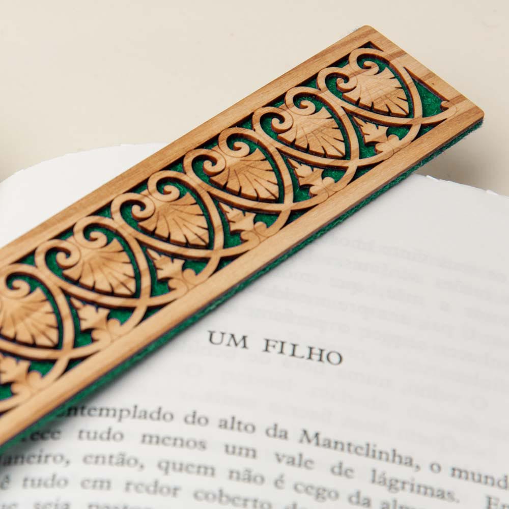 Marcador de Livros Platibandas Barreiras Brancas verde bio | Oficina Poeta Azul
