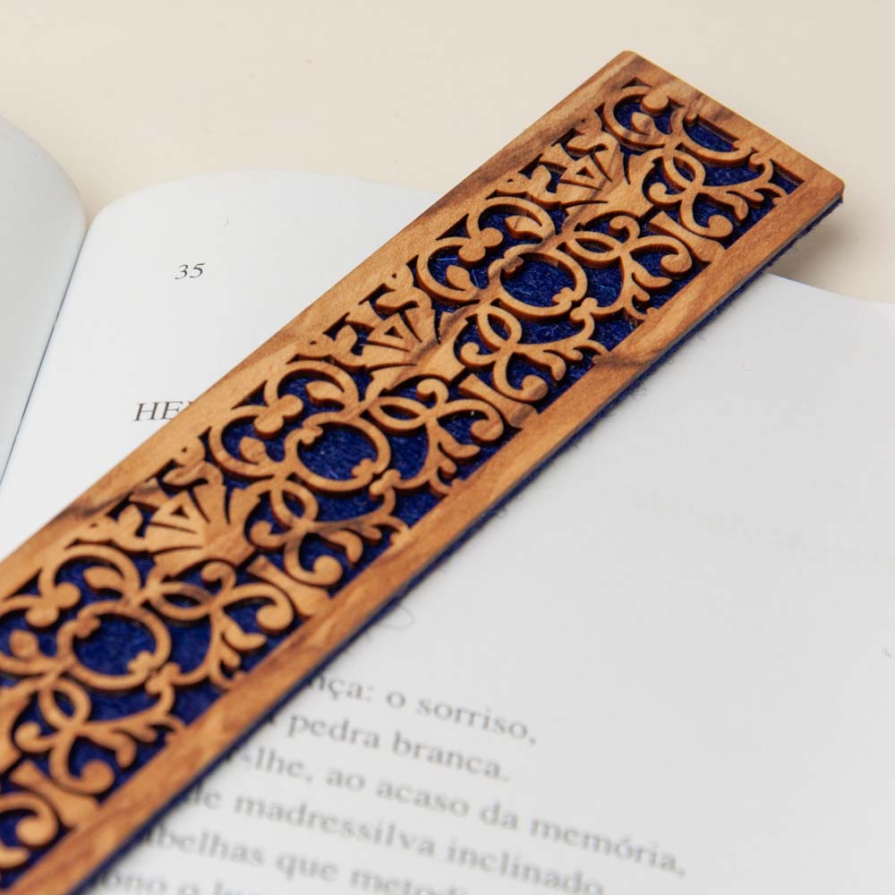 Marcador de Livros Platibandas Canada de Gilvrazino azul elétrico | Oficina Poeta Azul