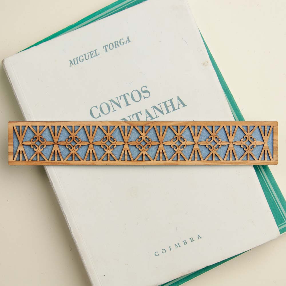 Marcador de Livros Platibandas Quatro Estradas azul sereno | Oficina Poeta Azul