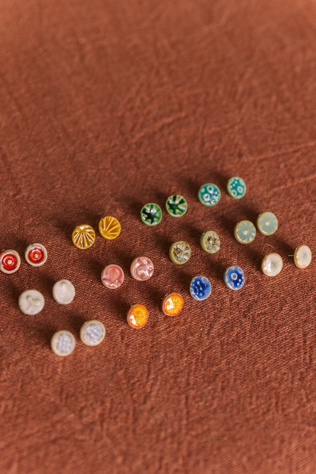 Brincos Botão 4 | Pássaro de Seda