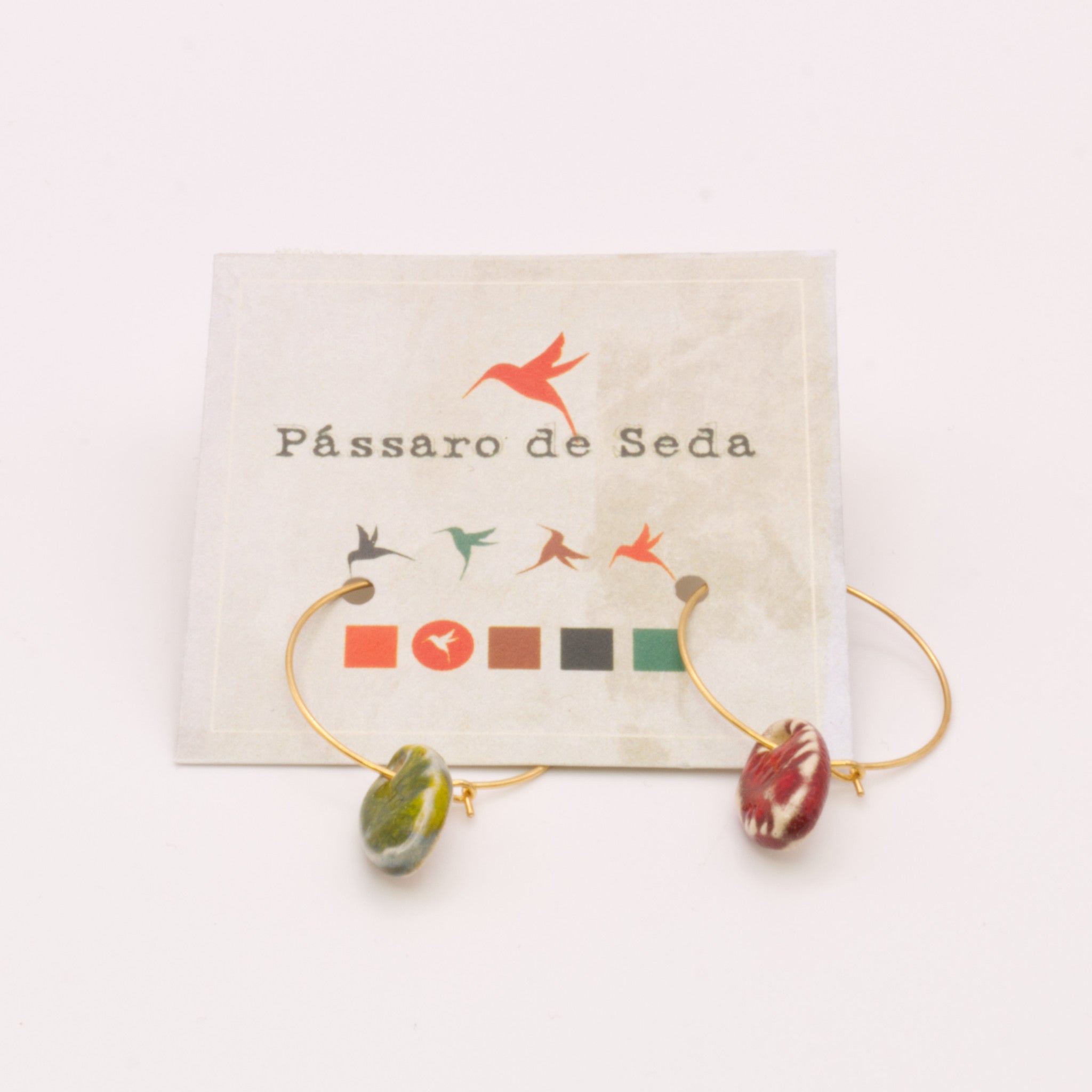 Brincos Argolas Candy 1 | Pássaro de Seda