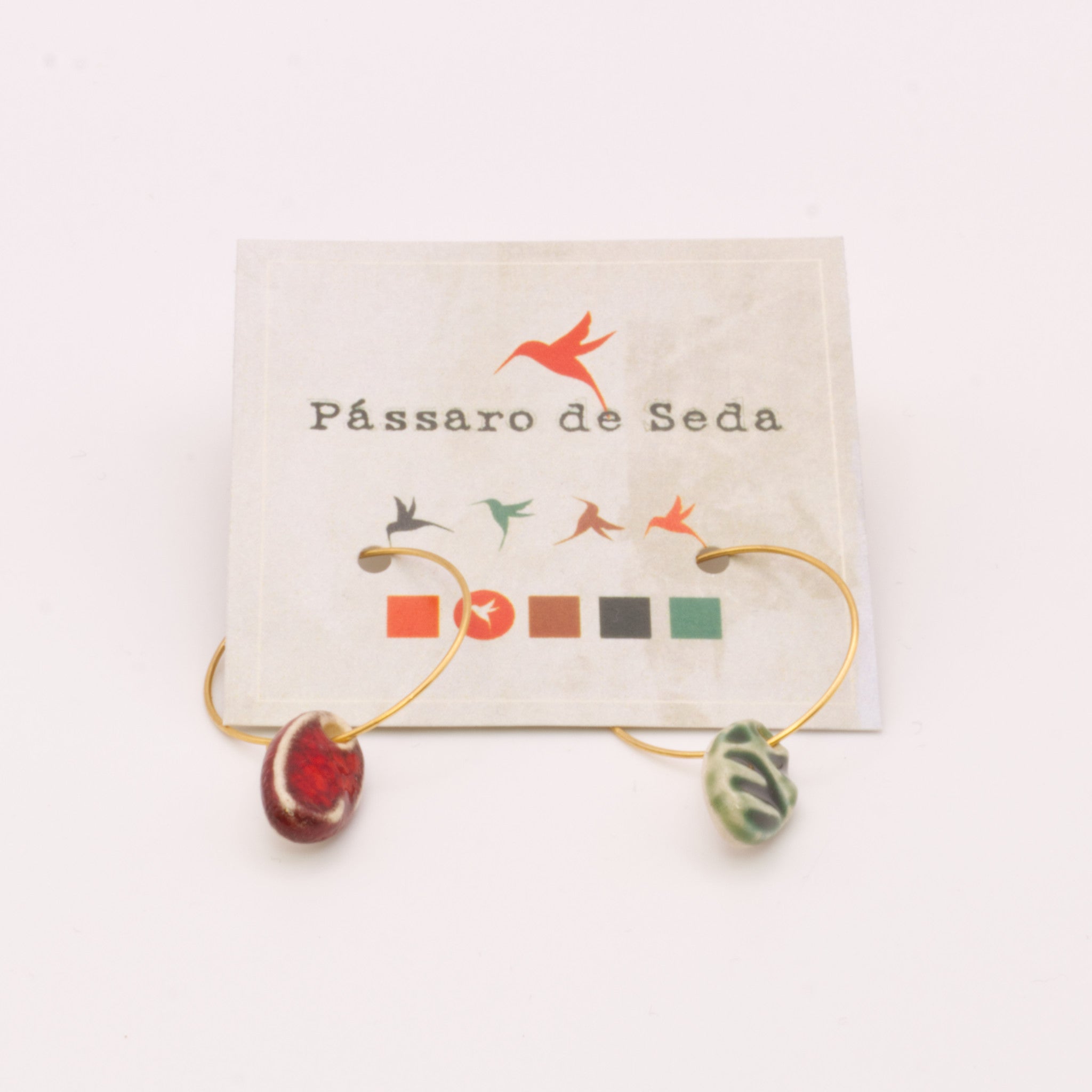 Brincos Argolas Candy 3 | Pássaro de Seda