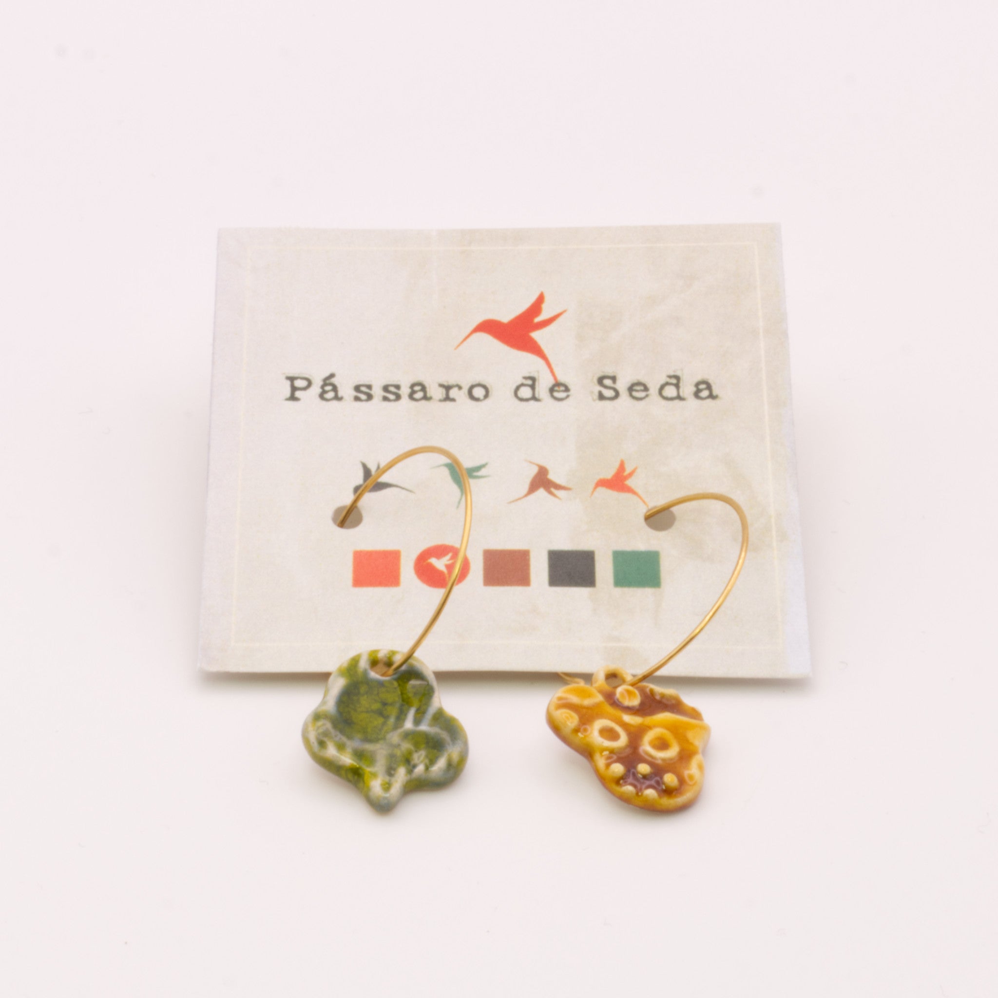 Brincos Argolas Candy 4 | Pássaro de Seda