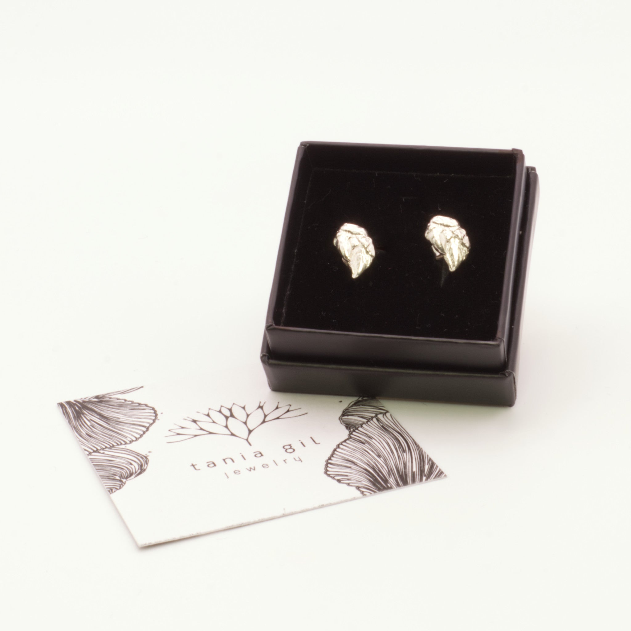 Brincos Pollicipes Micro prateados | Tania Gil Jewelry